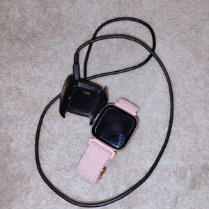 Pink Smartwatch with Charger
